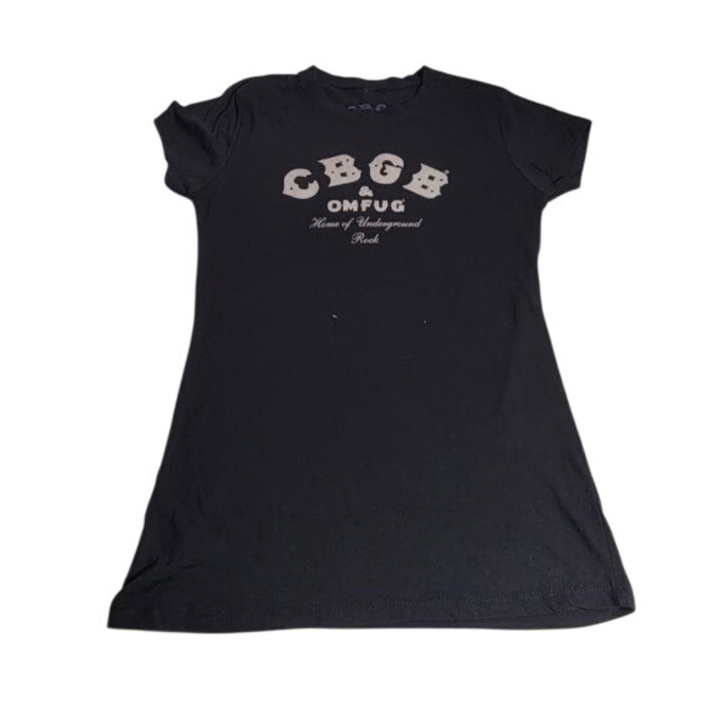 CBGB OMFUG Home of Underground Rock Graphic T-Shirt Black Medium Slim Fit